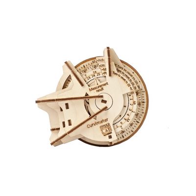 Ugears 3D dřevěné mechanické puzzle STEM křivkoměr (opisometr)