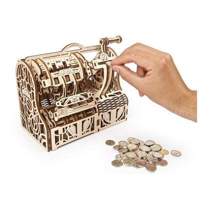 Ugears 3D dřevěné mechanické puzzle Pokladna
