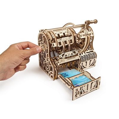 Ugears 3D dřevěné mechanické puzzle Pokladna