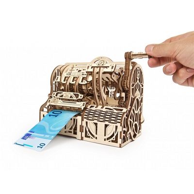 Ugears 3D dřevěné mechanické puzzle Pokladna
