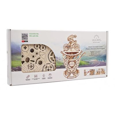 Ugears 3D dřevěné mechanické puzzle Samohybný cyklista