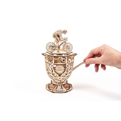 Ugears 3D dřevěné mechanické puzzle Samohybný cyklista