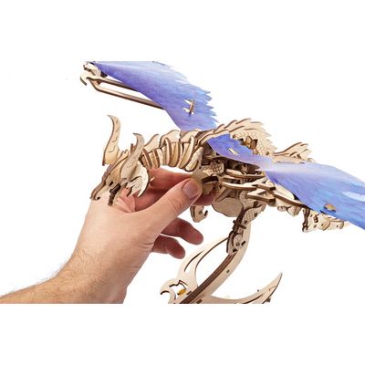 Ugears 3D dřevěné mechanické puzzle Vířící drak