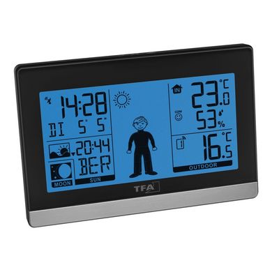 TFA domácí meteostanice s předpovědí počasí a postavičkou WEATHER BOY - černá
