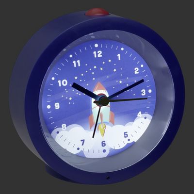 TFA dětský elektronický analogový budík - motiv raketa