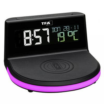 TFA Digitální budík s možností bezdrátového nabíjení CHARGE-IT WIRELESS