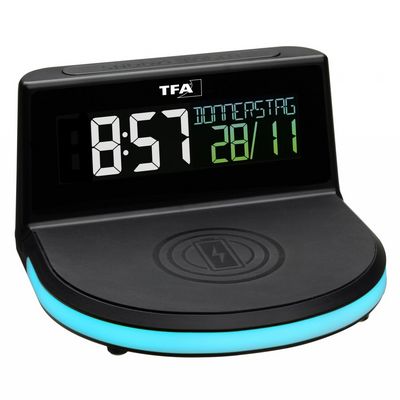 TFA Digitální budík s možností bezdrátového nabíjení CHARGE-IT WIRELESS