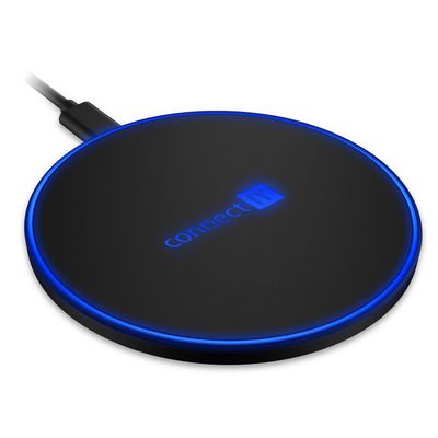Connect IT WiFast bezdrátová nabíječka, 10 W, černá
