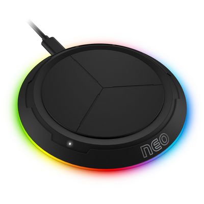 Connect IT NEO QiRGB herní bezdrátová nabíječka, 10 W, černá