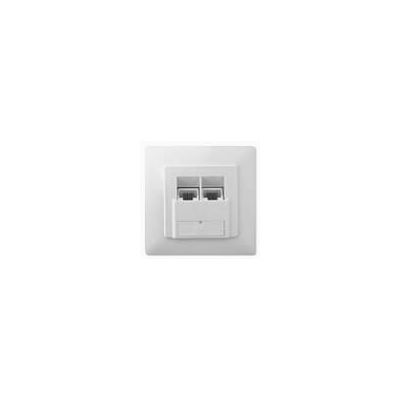 DATACOM Datová zásuvka UTP CAT5E 2xRJ45 pod omítku 45st. bílá