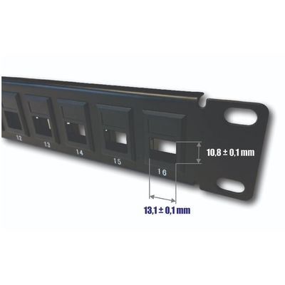 DATACOM Patch panel 19 neosazený 16 port 1U BK