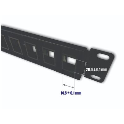 DATACOM Patch panel 19 neosazený 16 port 1U BK