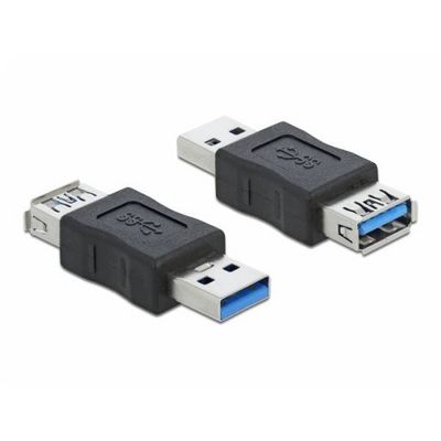 Delock Blokátor přenosů dat ze zástrčkového adaptéru USB-A na zásuvkový USB-A