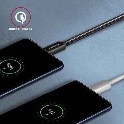 AXAGON BUCM32-CM10AB, SPEED+ kabel USB-C <-> USB-C, 1m, USB 20Gbps, PD 100W 5A, 4k HD, ALU, oplet, černý