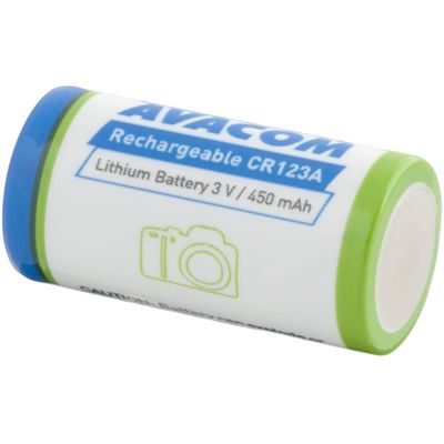 AVACOM Nabíjecí fotobaterie CR123A, CR23, DL123A Li-Fe 3V 500mAh 1.5Wh