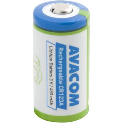 AVACOM Nabíjecí fotobaterie CR123A, CR23, DL123A Li-Fe 3V 500mAh 1.5Wh