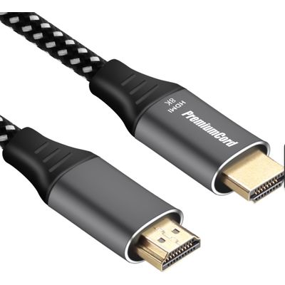 PremiumCord ULTRA HDMI 2.1 High Speed + Ethernet kabel 8K@60Hz,zlacené 1,5m