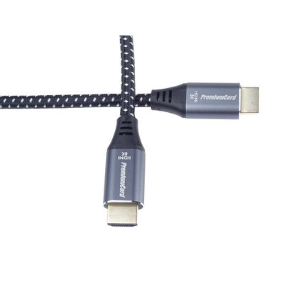 PremiumCord ULTRA HDMI 2.1 High Speed + Ethernet kabel 8K@60Hz,zlacené 2m
