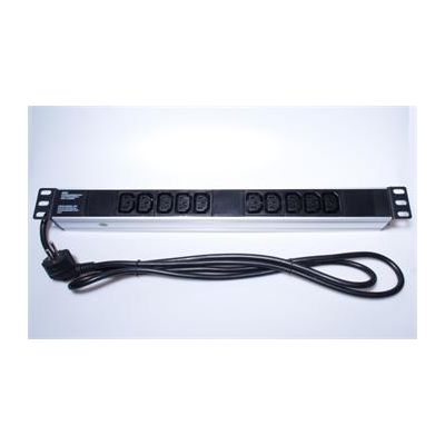 PremiumCord Panel napájecí do 19 racku 1U, 10xIEC (C13), 2m kabel