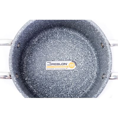 G21 Sada nádobí Gourmet Miracle s cedníkem, 9 dílů, nerez/greblon