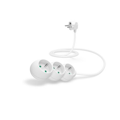 Connect IT prodlužovací kabel 230 V, 3 zásuvky, 1,5m, bez vypínače (bílý)