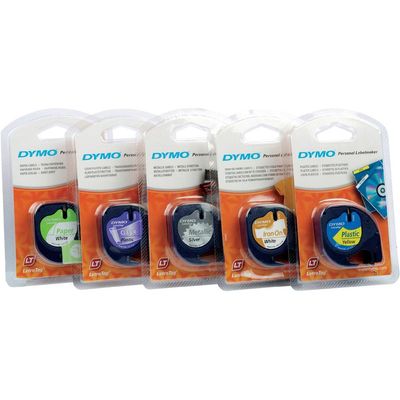 Páska do štítkovače Dymo LetraTAG, 91221, S0721660, bílá/černá, 12 mm