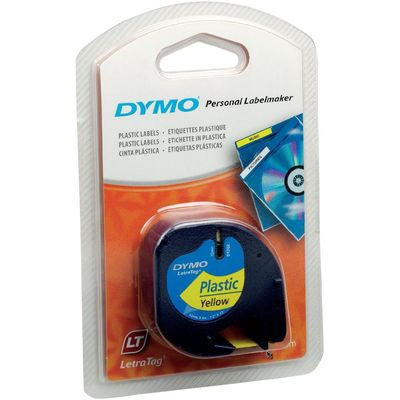 Páska do štítkovače Dymo LetraTAG, 91221, S0721660, bílá/černá, 12 mm
