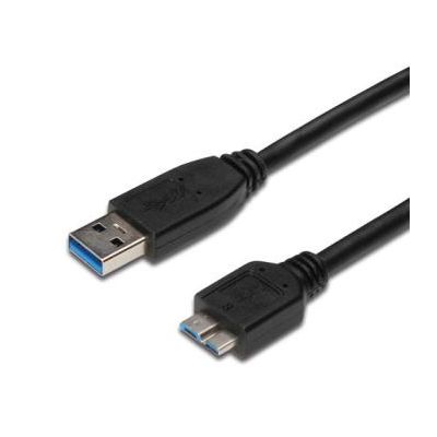 Kabel microUSB 3.0 5Gbps USB A - microUSB B MM 3m černý