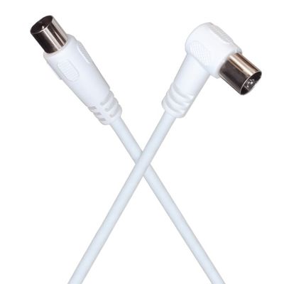 PremiumCord TV kabel M/F konektor 90, 75 Ohm 5m