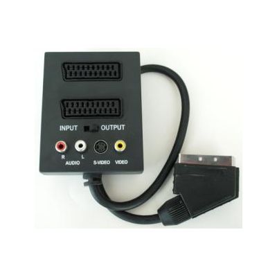 PremiumCord Adapter SCART/M-2xSCART+3xCINCH+Switch IN/OUT
