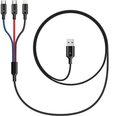 Connect IT Wirez 3in1 USB-C & microUSB & Lightning, 1.2m