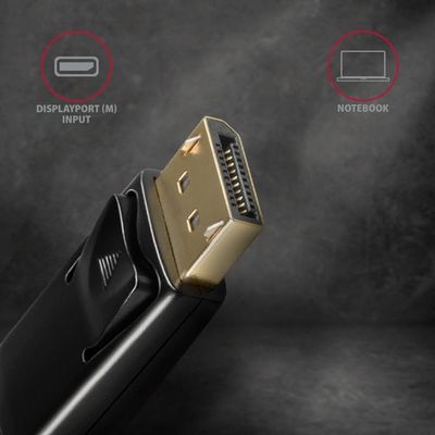 AXAGON RVD-HI14C2, DisplayPort -> HDMI 1.4 redukce / kabel 1,8m