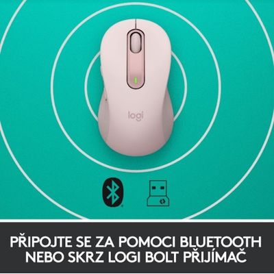 Logitech Wireless M650 L, růžová