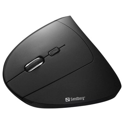 Sandberg Wired Vertical Mouse, vertikální myš, černá