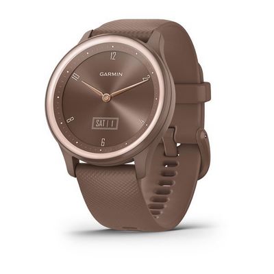 Garmin vívomove Sport Peach Gold/Cocoa, silikonový řemínek