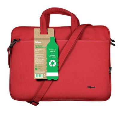 Trust Bologna Laptop Bag 16 ECO, červená