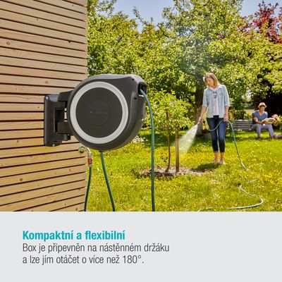Gardena 18627-20 Nástěnný box na hadici RollUp L bílý