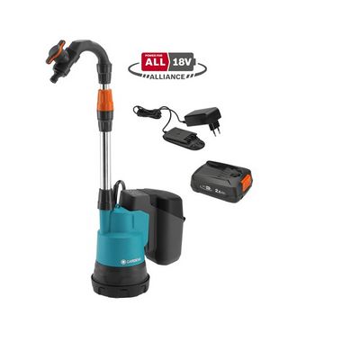 Gardena 14602-20 Aku Čerpadlo do sudu 2000/2 18V P4A - sada