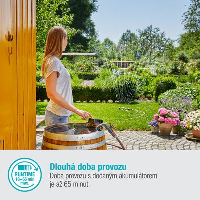 Gardena 14602-20 Aku Čerpadlo do sudu 2000/2 18V P4A - sada
