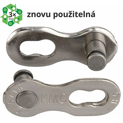 Spojka řetězu KMC 7-8 speed EPT povrch, šedý 7,1 mm, blistr 2 ks