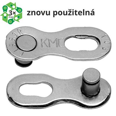Spojka řetězu KMC 10 rychlostí, EPT povrch, balení 2 ks, cena za balení