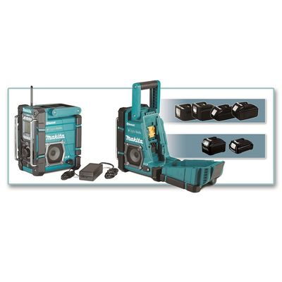 Makita DMR301 Aku rádio s nabíječkou, DAB, Bluetooth, Li-ion CXT 10,8/12V,LXT14,4/18V Z