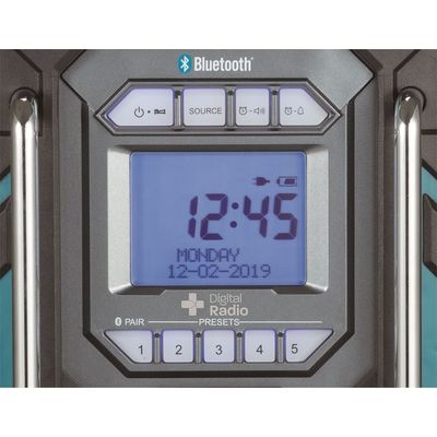 Makita DMR301 Aku rádio s nabíječkou, DAB, Bluetooth, Li-ion CXT 10,8/12V,LXT14,4/18V Z