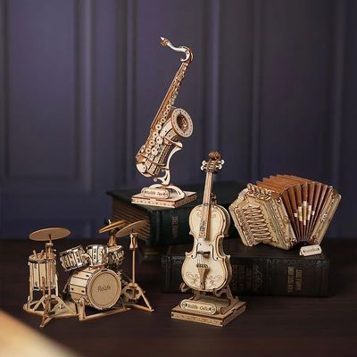 RoboTime dřevěné 3D puzzle Violoncello