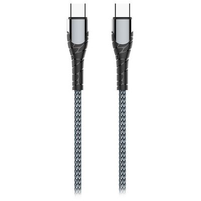 ColorWay USB-C na USB-C kabel 2m (PD 65W), šedý