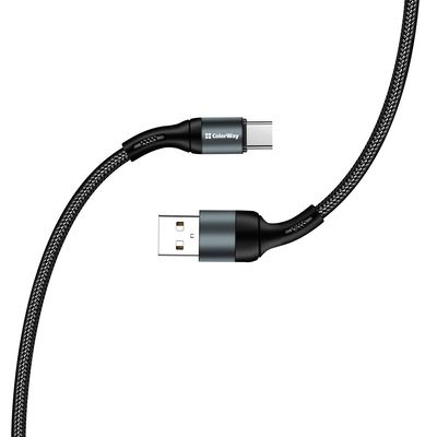ColorWay USB-C kabel 1m 2.4A, černá