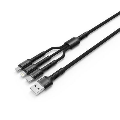 ColorWay kabel 3v1 USB - Lightning, microUSB a USB-C 4.0A 1.2m