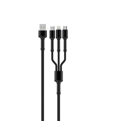 ColorWay kabel 3v1 USB - Lightning, microUSB a USB-C 4.0A 1.2m