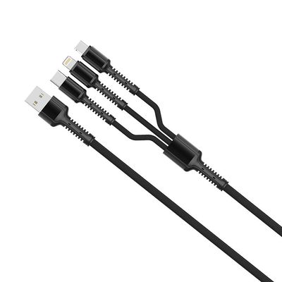 ColorWay kabel 3v1 USB - Lightning, microUSB a USB-C 4.0A 1.2m