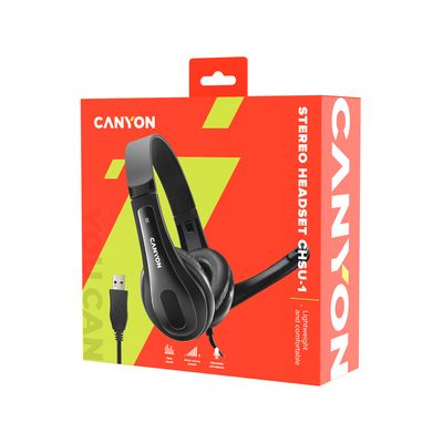 CANYON stylový a komfortní headset CNS-CHS01BO